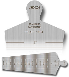 Cat # Sub 28C Taper Gauge - Markings on BOTH Sides
